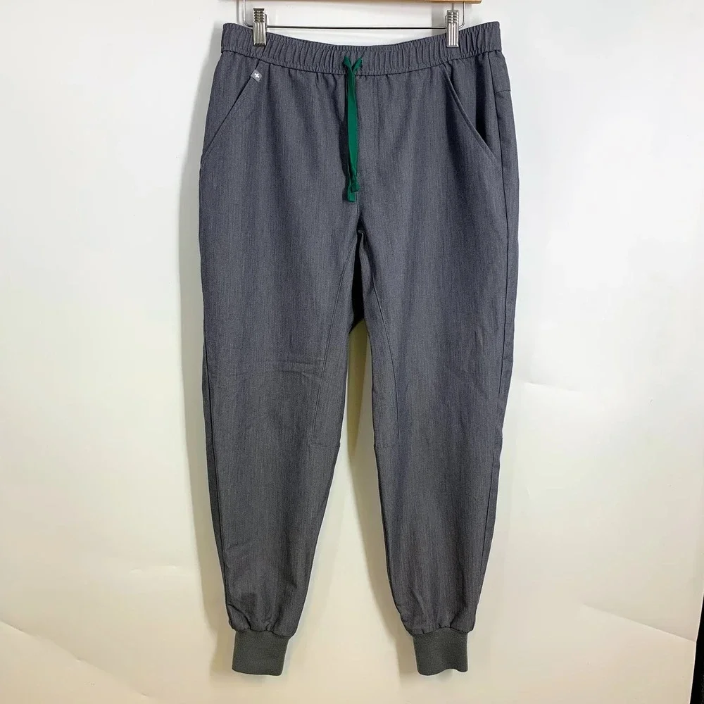 FIGS Men's Tansen‎ Scrub Pants Elastic Waist Cargo Jogger Style Dark Gray Size M